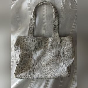 Chico’s Gray Snakeskin tote bag